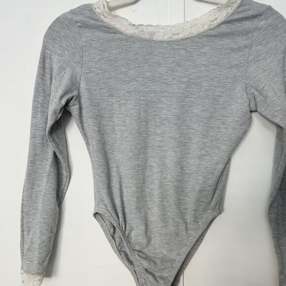 Gray Long Sleeve Y2K Bodysuit - Picture 4 of 4